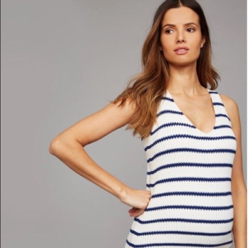 A Pea in the Pod Striped Maternity Tank